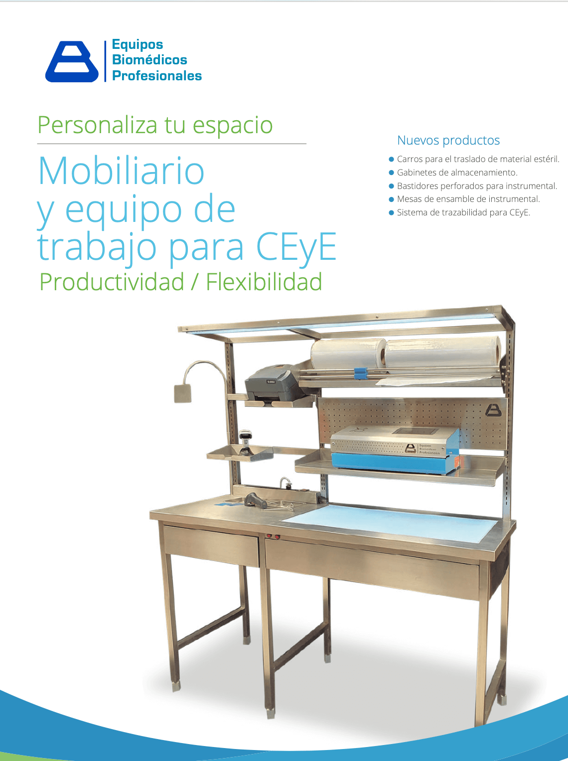 Equipos Biomédicos Profesionales Catálogo Mobiliario y equipo de trabajo para CEyE